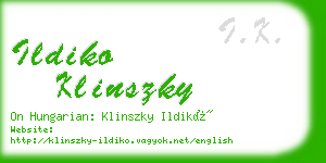 ildiko klinszky business card